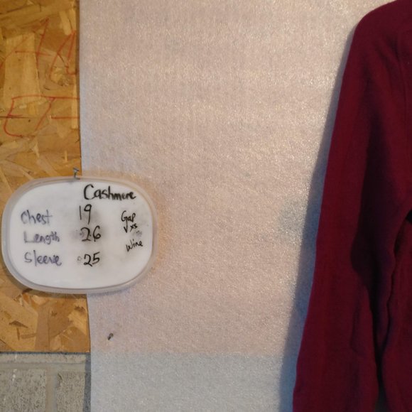 Maroon Holiday Wine 100%CASHMERE L/Sleeve Sweater Knit , XS with MEASUREMENT - Picture 5 of 7